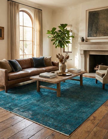 6' 9 x 9' 4 Hand Knotted Ultra Vintage Persian Wool Rug