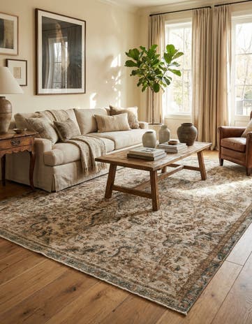 7' 2 x 9' 9 Hand Knotted Ultra Vintage Persian Wool Rug