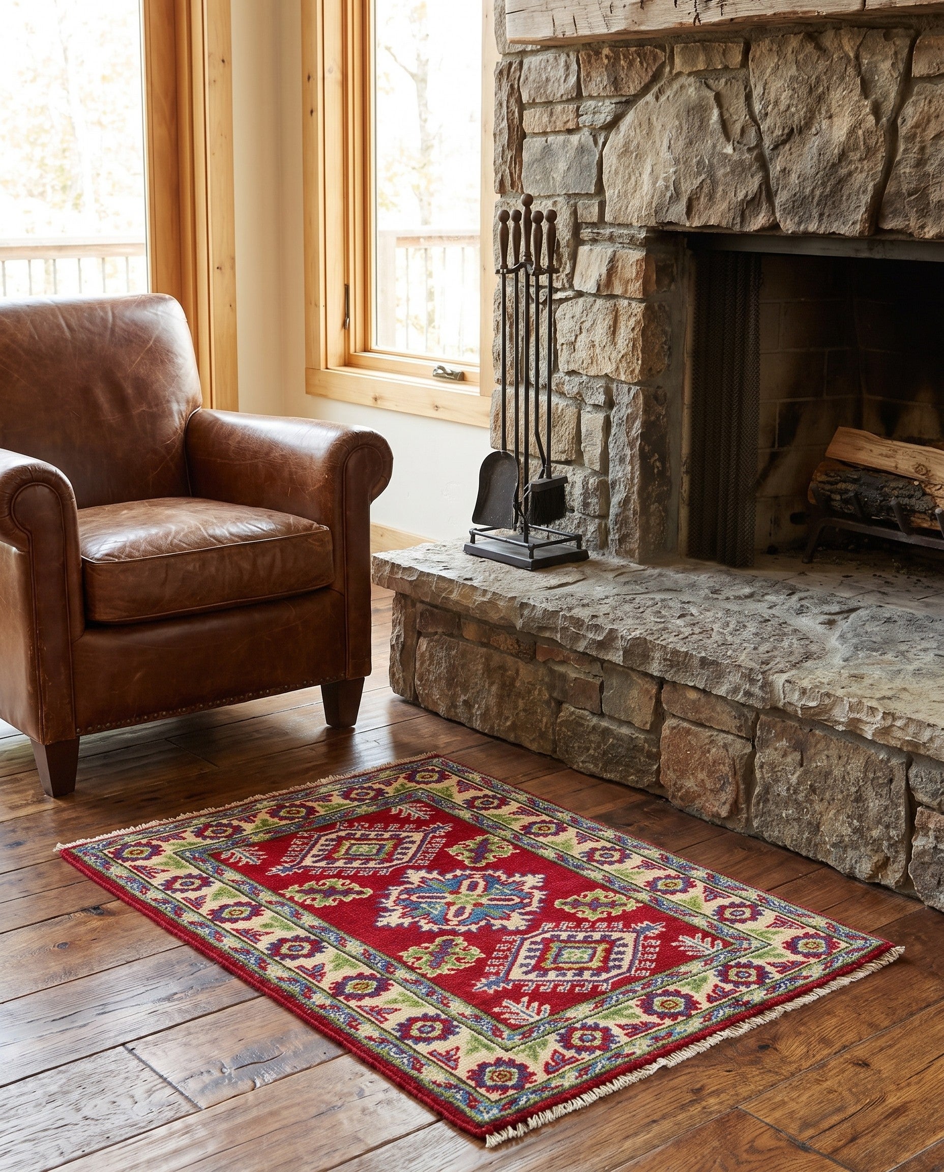 2' 2 x 3' 2 Hand Knotted Kazak Rug