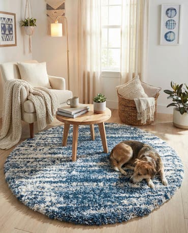  5' 3 x 5' 3 Serenity Shag Round Rug