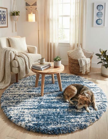 5' 3 x 5' 3 Serenity Shag Round Rug