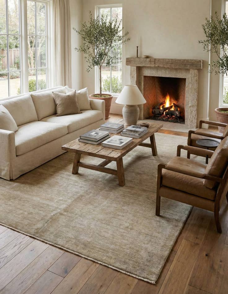 Detail image of 4' 8 x 6' 2  Hand Knotted Over-Dyed Ziegler Rug