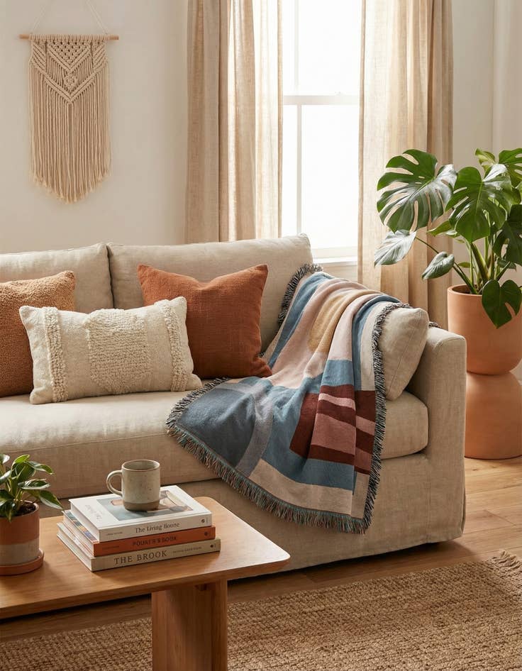 Detail image of 4' 6 x 6' Plate Throw Blanket