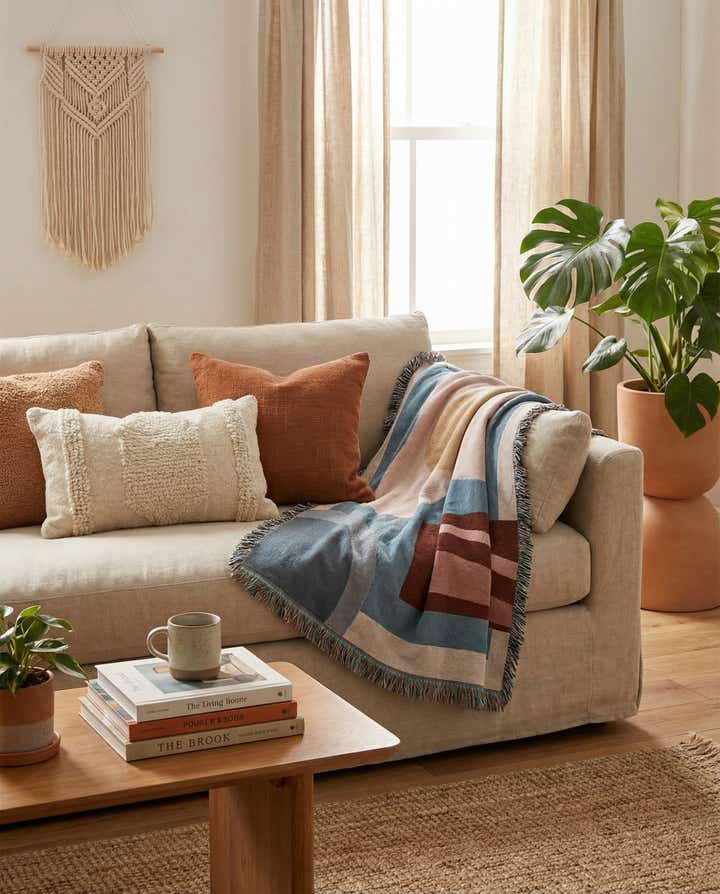 4' 6 x 6' Plate Throw Blanket