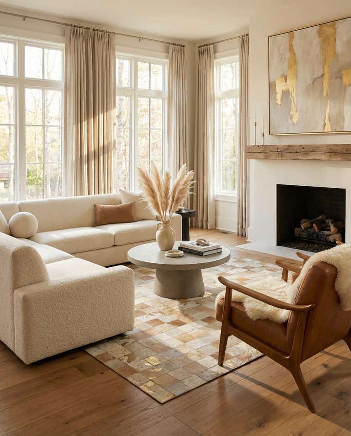 4' 11 x 7' 11 Cowhide - Patchwork Rug