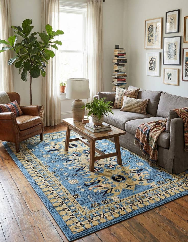 Detail image of  7' x 10' Heris Rug