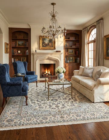 5' 3 x 8' 2 Hand Knotted Nain Rug