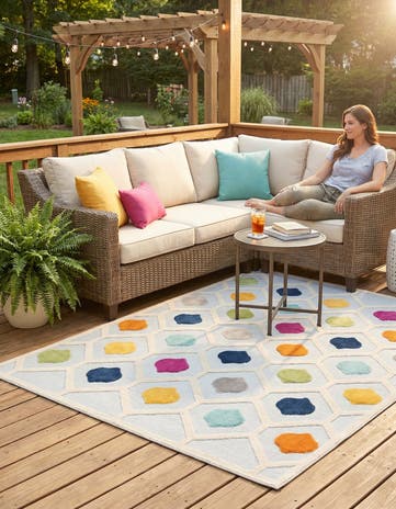 Gray Easy-Clean Aruba Indoor / Outdoor Rug
