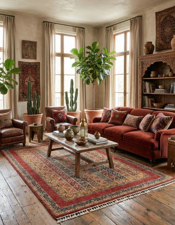 5' 2 x 6' 9 Hand Knotted Ariana Ziegler Rug