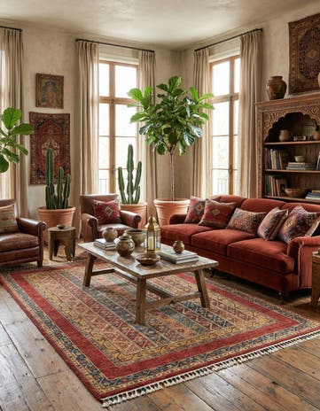 5' 2 x 6' 9 Hand Knotted Ariana Ziegler Rug
