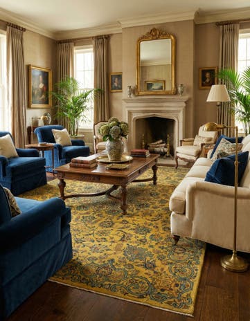 8' 4 x 13' Hand Knotted Kashan Persian Wool Rug