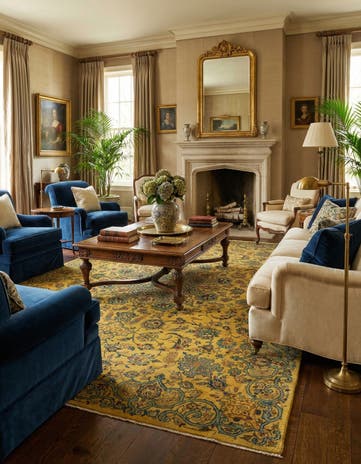 8' 4 x 13' Hand Knotted Kashan Persian Wool Rug