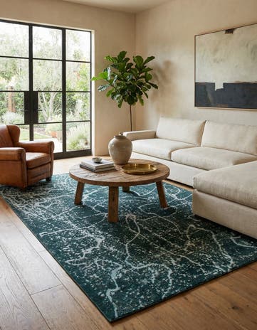 6' x 9' 6 Hand Knotted Ultra Vintage Persian Wool Rug