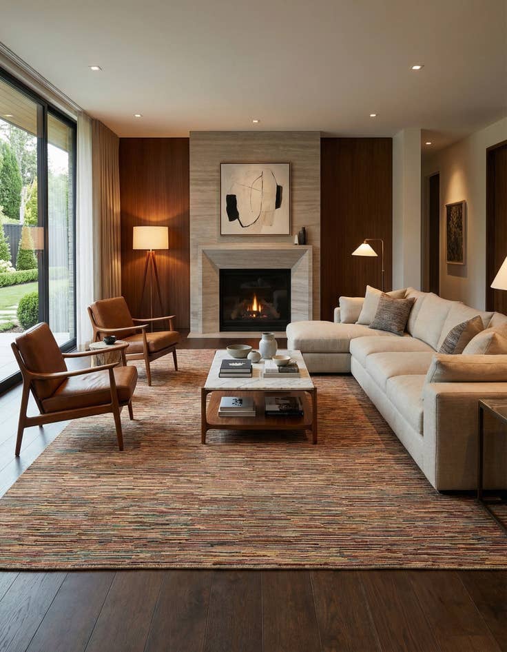 Detail image of 9' 7 x 12' 10  Hand Knotted Modern Ziegler Wool Rug