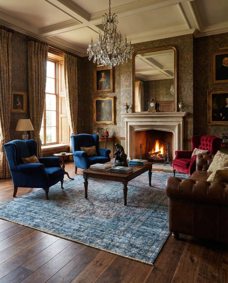 Detail image of 9' 10 x 12' 9 Vintage Royal Wool Rug