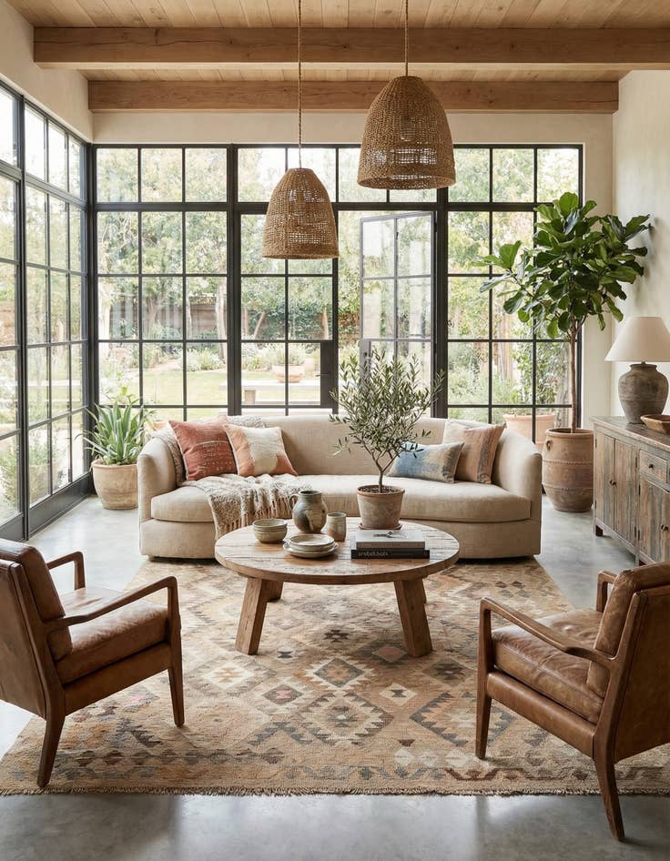 Detail image of  5' 9 x 7' 10  Hand Woven Kilim Maymana Wool Rug