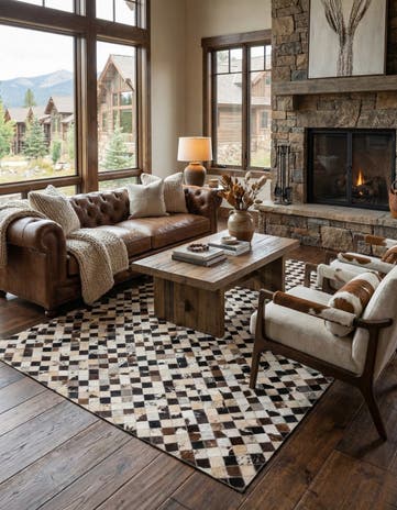5' 5 x 7' 7 Cowhide Rug
