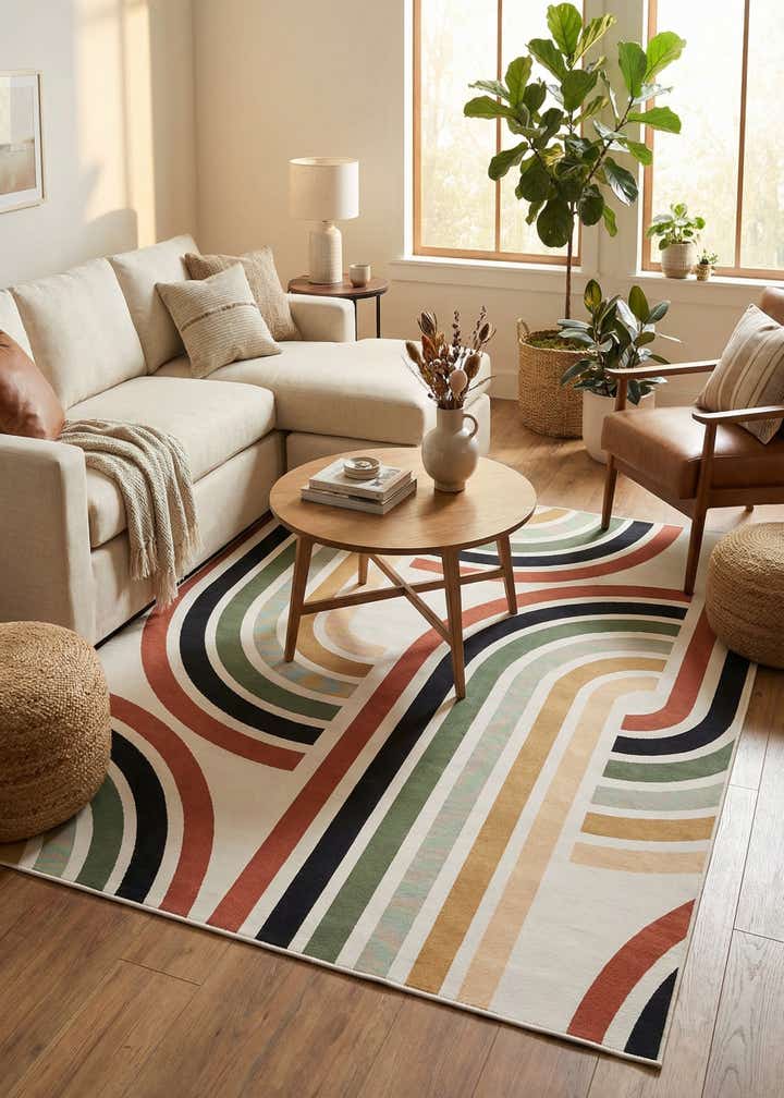 7' 10 x 10' Easy-Clean Modern Indoor / Outdoor Rug