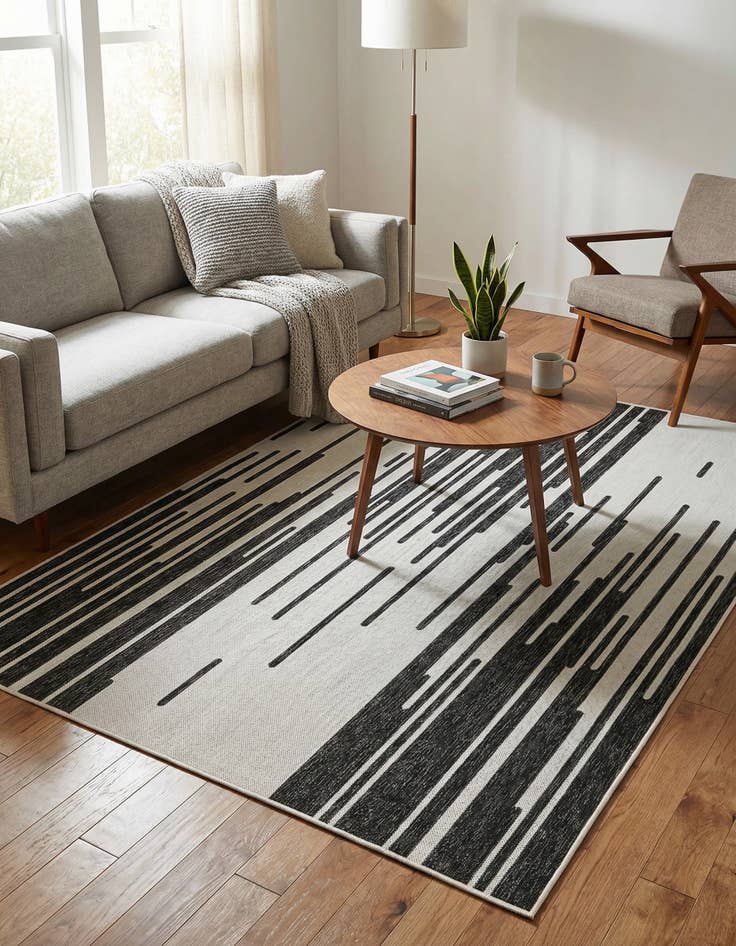 Detail image of 6' x 9' Easy-Clean Modern Indoor / Outdoor Rug