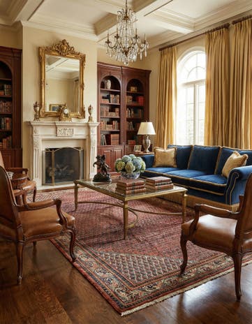 7' x 10' 7 Sarouk Mir Wool Rug