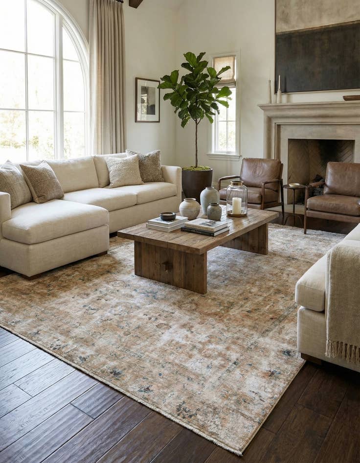 Detail image of  9' x 11' 6  Hand Knotted Ultra Vintage Persian Wool Rug