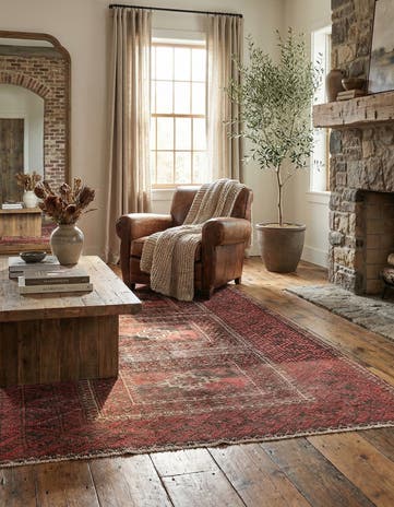 3' 9 x 6' 9 Hand Knotted Ultra Vintage Persian Wool Rug