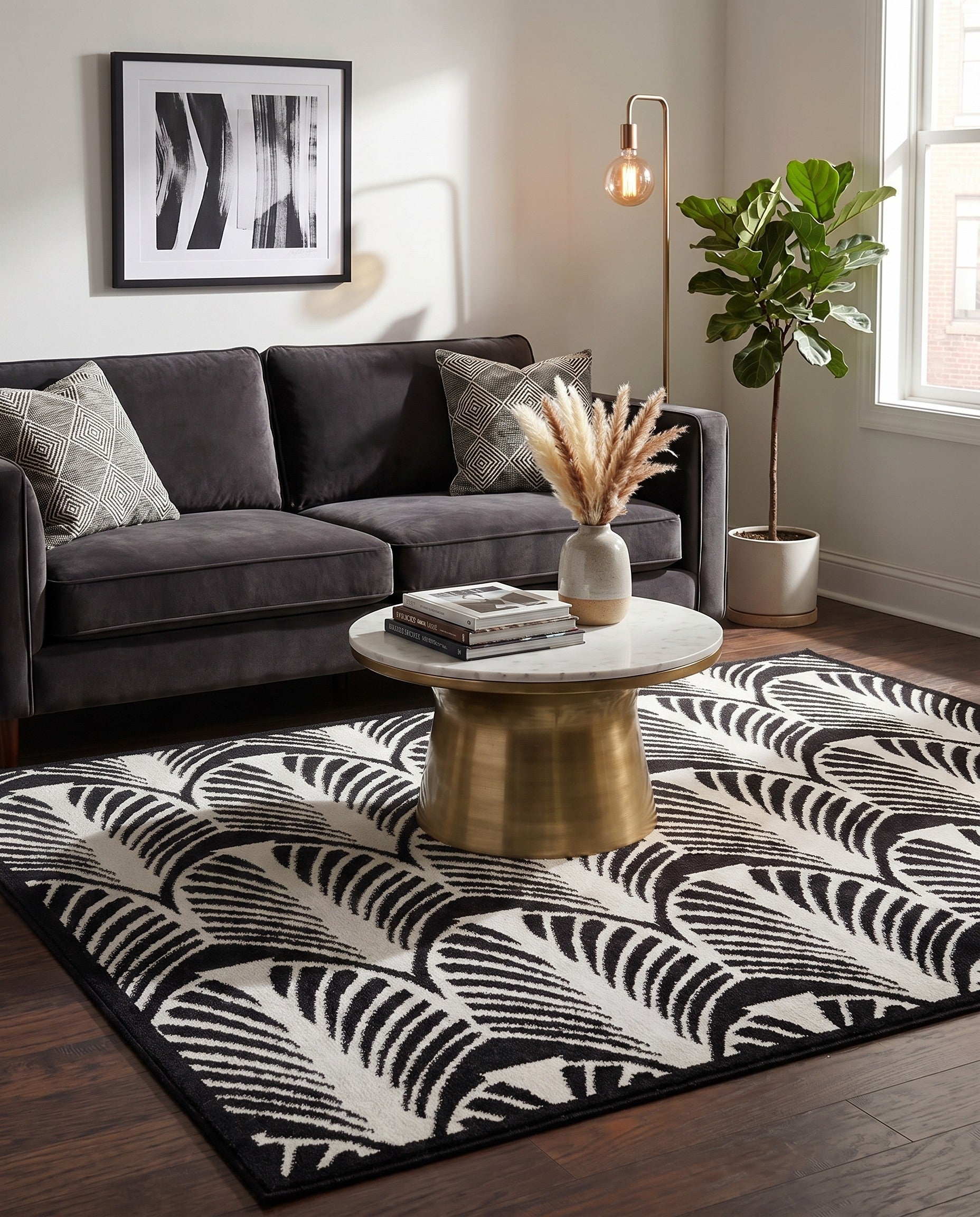 Black Metropolis Rug