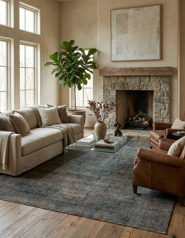 Detail image of 9' 7 x 12' 2  Hand Knotted Ultra Vintage Persian Wool Rug