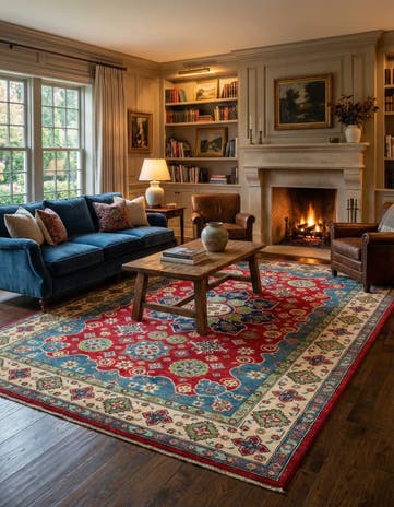 6' 7 x 10' Hand Knotted Kazak Rug