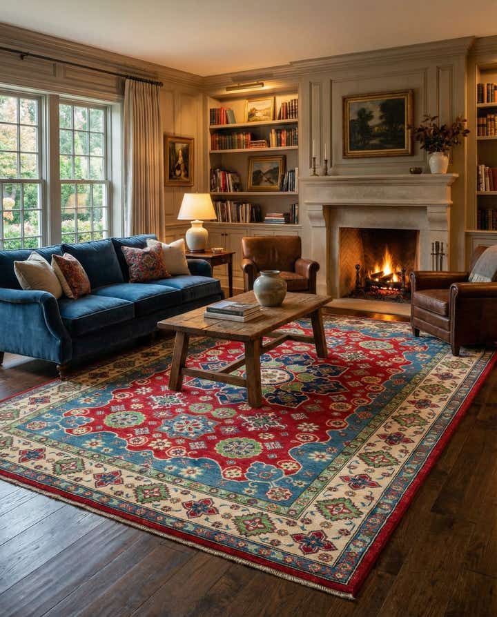 6' 7 x 10' Hand Knotted Kazak Rug