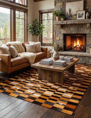 5' 1 x 7' 11 Cowhide - Patchwork Rug