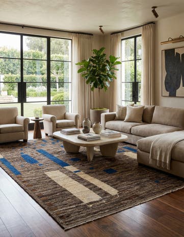 9' 3 x 12' 8 Hand Knotted Beni Marok Rug