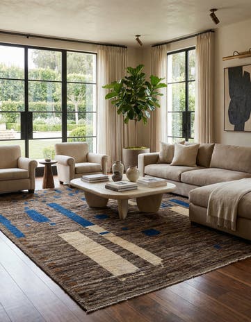 9' 3 x 12' 8 Hand Knotted Beni Marok Rug