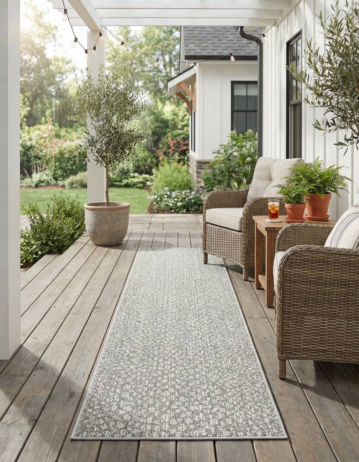 Detail image of 2' 7 x 12'  Washable Safari Indoor / Outdoor Runner Rug