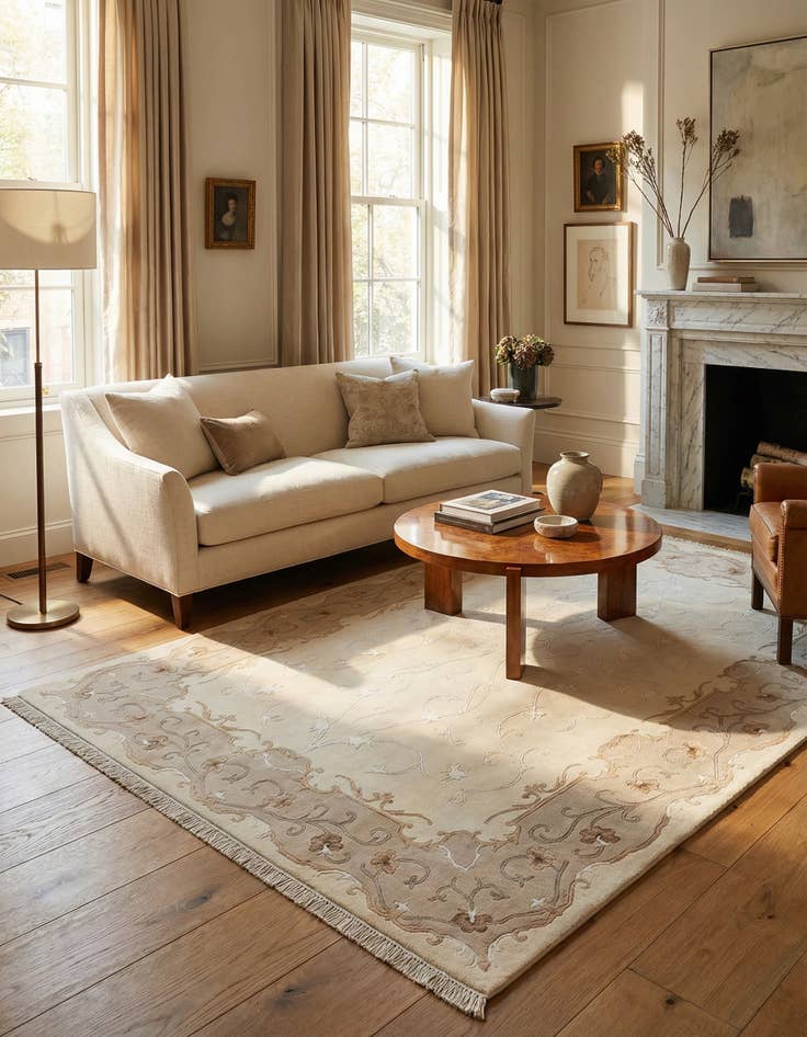 Detail image of 5' 9 x 7' 10  Hand Knotted Darya Wool Rug