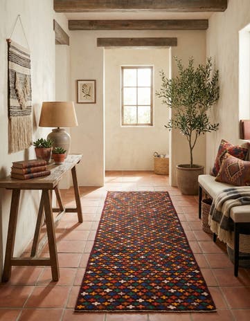 2' 9 x 9' 9 Hand Knotted Balouch Wool Runner Rug