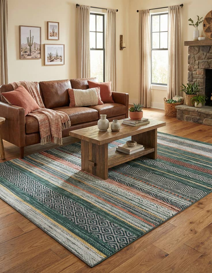 Detail image of 7' 10 x 10'  Washable Yara Rug