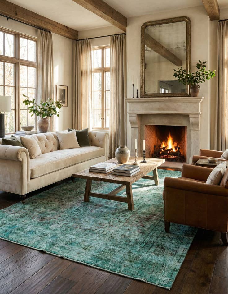 Detail image of 6' 8 x 12' 1  Hand Knotted Ultra Vintage Persian Wool Rug