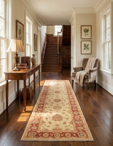 2' 7 x 9' 6 Hand Knotted Peshawar Ziegler Runner Rug