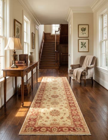 2' 7 x 9' 6 Hand Knotted Peshawar Ziegler Runner Rug