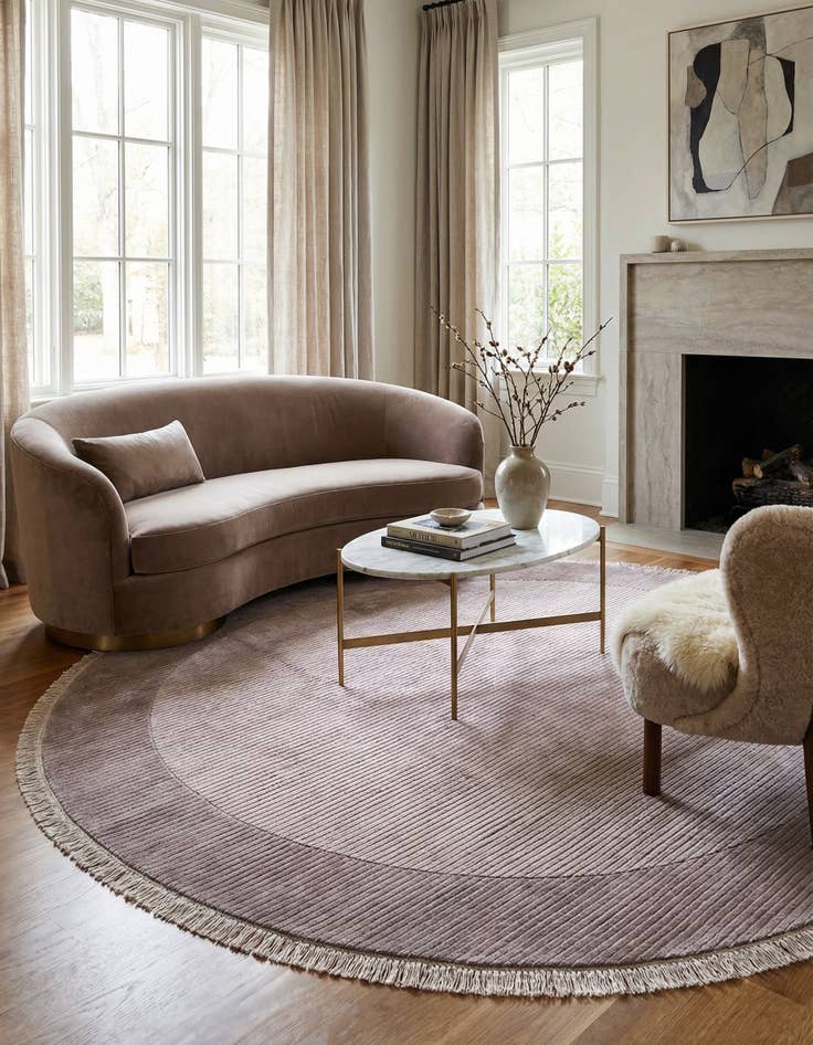 Detail image of 6' 8 x 6' 8  Hand Knotted Darya Wool Round Rug