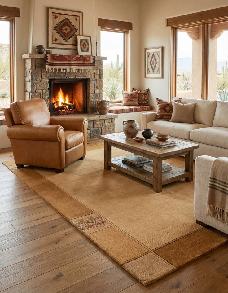 Detail image of 4' 7 x 6' 7  Hand Knotted Tibet Wool Rug