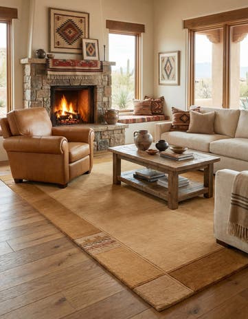 4' 7 x 6' 7 Hand Knotted Tibet Wool Rug