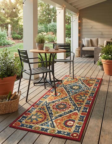 Easy-Clean Modern Indoor / Outdoor Runner Rug