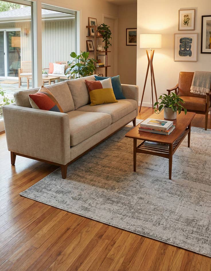 Detail image of  7' x 10'  Washable Modern Indoor / Outdoor Rug