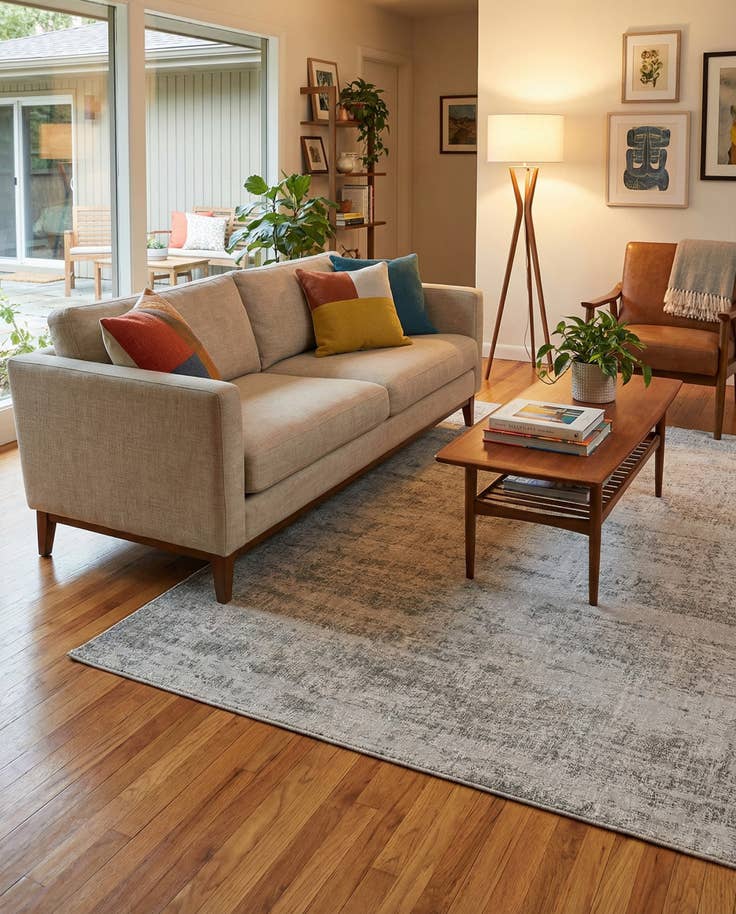 Detail image of 7' x 10' Easy-Clean Modern Indoor / Outdoor Rug