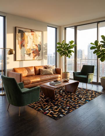 5' x 8' Cowhide - Patchwork Rug