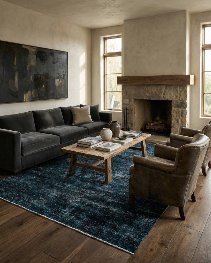 Detail image of 5' 6 x 8' 10 Hand Knotted Ultra Vintage Persian Wool Rug