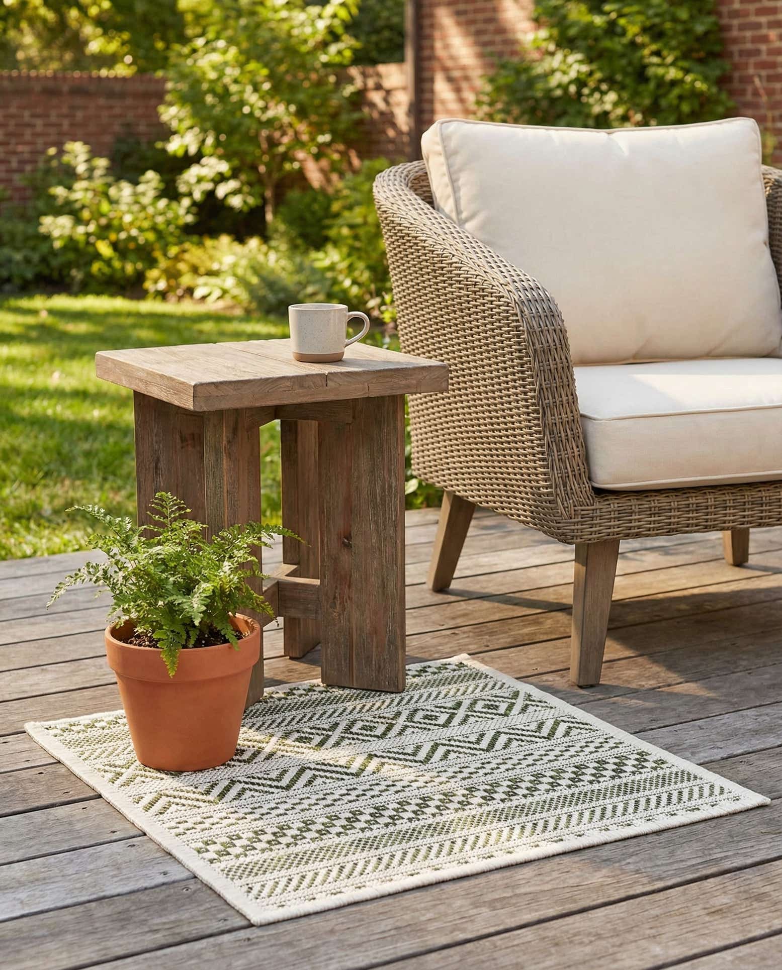 1' 4 x 1' 4 Easy-Clean Ribbon Indoor / Outdoor Sample Rug