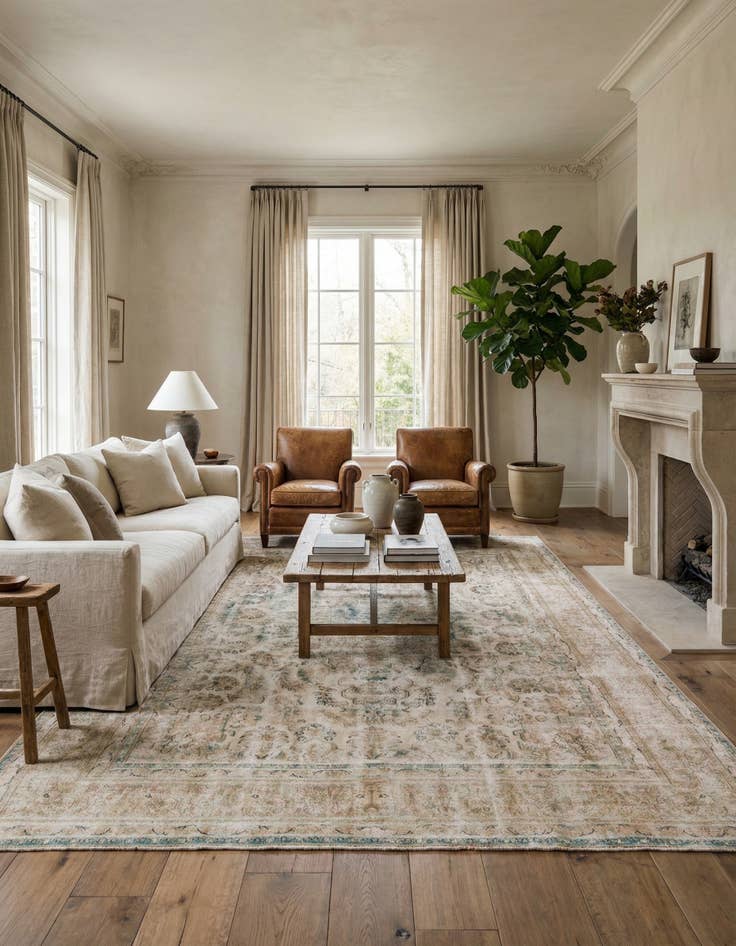 Detail image of 9' 4 x 12' 7  Hand Knotted Ultra Vintage Persian Wool Rug